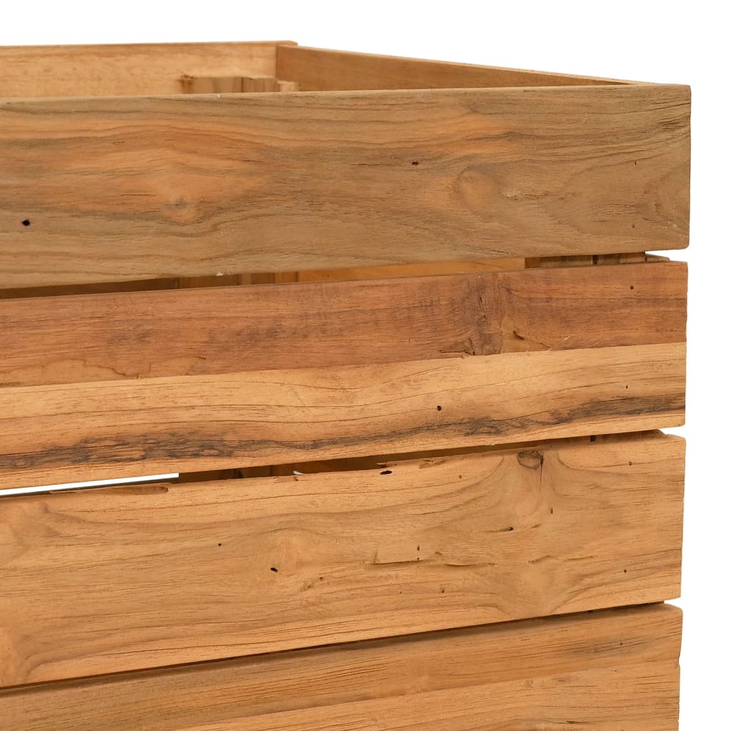 vidaXL Hochbeet 50x40x55 cm Teak Altholz und Stahl