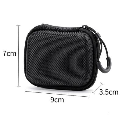 New Hard Shell EVA Storage Box Mini Portable Zipper Earphone Case Black Pouch Carrying Bag Charging Cable