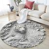 Relief Animals,Round Area Rug,Carpet Rug for Living Room Bedroom Sofa Playroom Decor,Non-slip Floor Mat