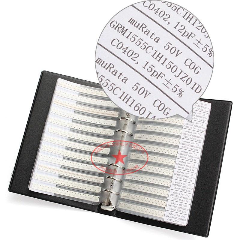 SMD Resistor & Capacitor Sample Book 0201-1206, 1% Tolerance