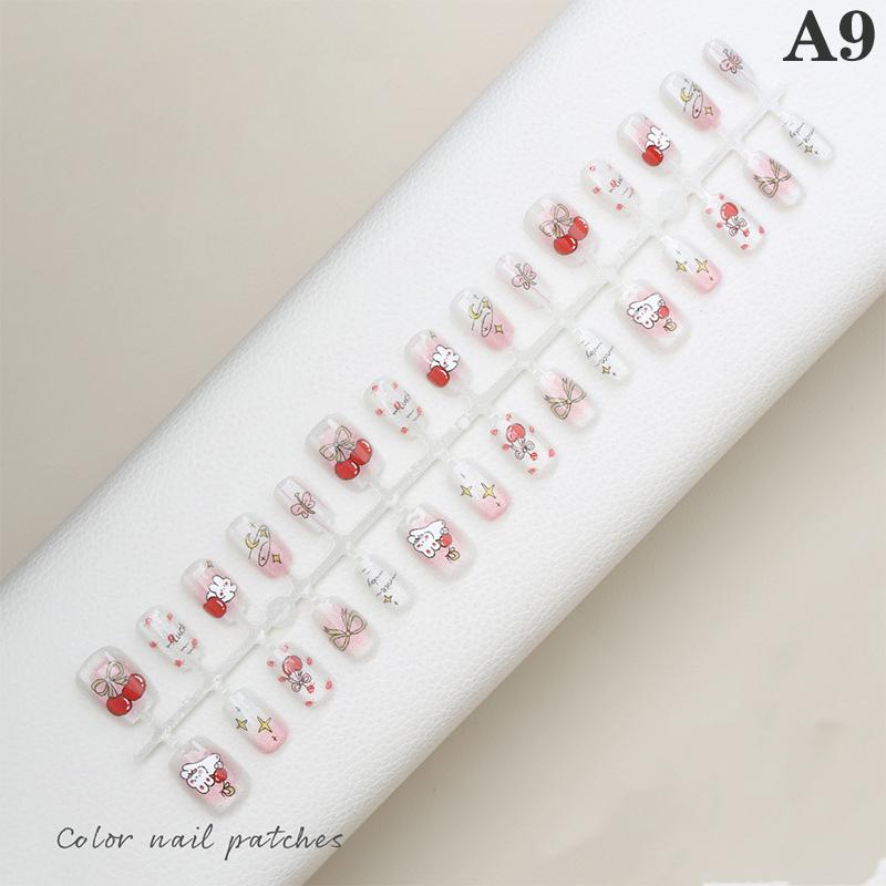 30Pcs Long False Nails Fashion Wearable Fake Nails Full Cover Detachable Press On Nails Diy Girls Nail Tips