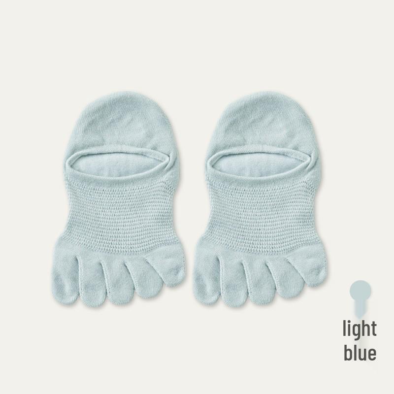 

Women s Anti-Slip Five-Finger Yoga Pilates Socks – Sweat-Wicking, Thin, Summer Fitness Socks One Size