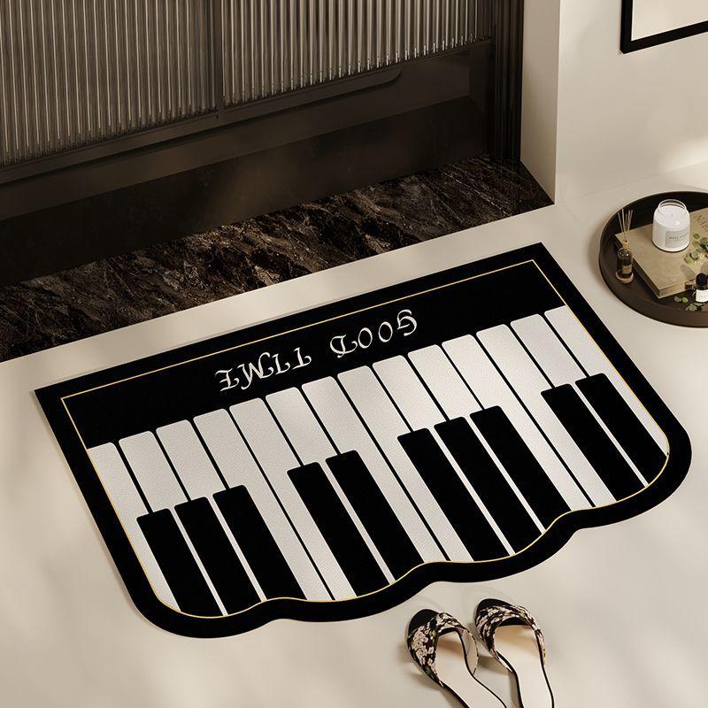 

French high-end bathroom floor mat special-shaped diatom mud absorbent foot mat household bathroom door non-slip mat 40X60cm 15.7X23.6in