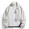 Mens Casual Stand Collar Baseball Jacket Loose Fit Lightweight Outerwear Daily Wear