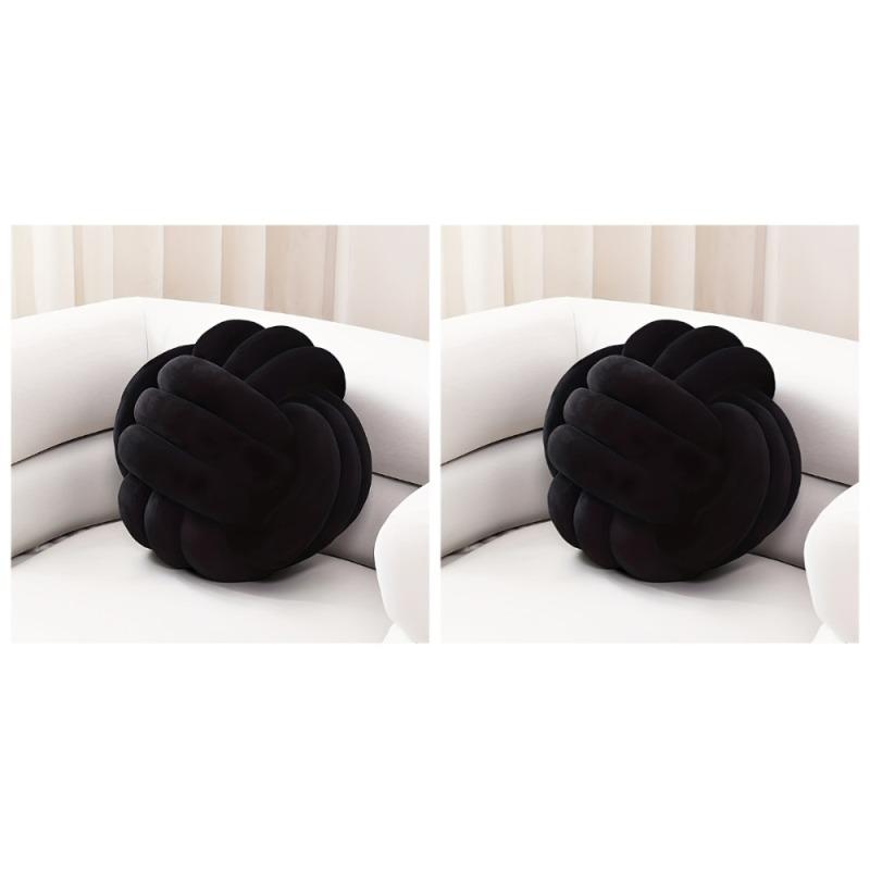 Art Decor Knot Ball Throw Pillow Handmade Soft Big Cushion Modern & Cozy Decorative Christmas Cushion for Home Sofa