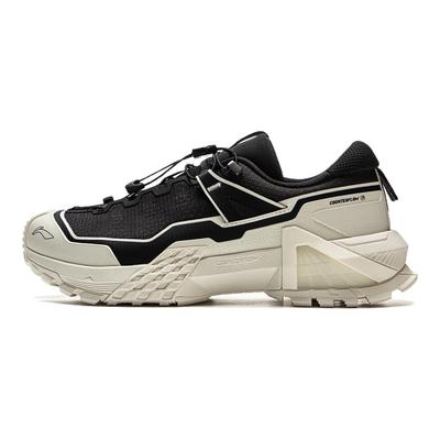 Li Ning CF Turistické Pro Módne Pohodlné Odolné Vodotesné Priedušné Nízke Turistické Topánky Unisex Turistické Topánky Čierna Biela AHTU017-10