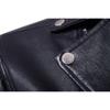 Men's leather jacket with multiple zippers, men's leather messenger bag, motorcycle-style PU leather jacket for riding a Harley motorcycle.