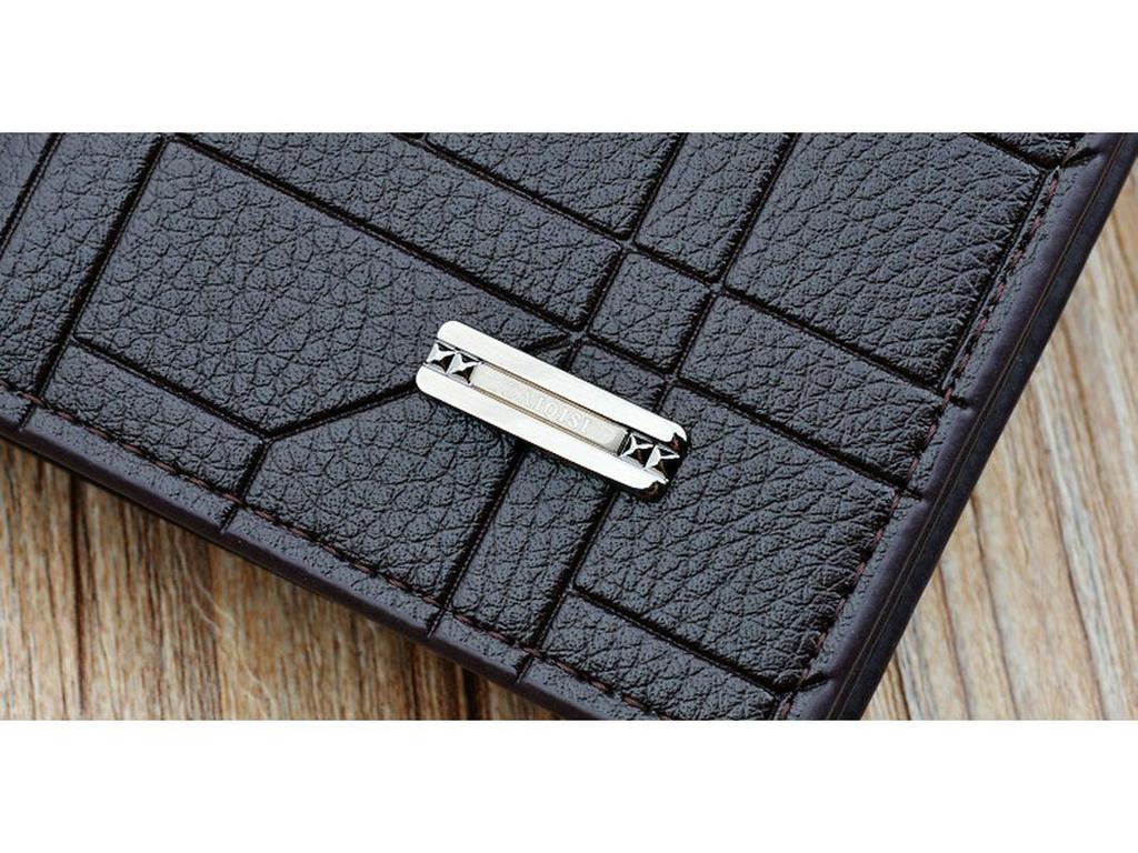 Herren Geprägtes Langes Lederportemonnaie - Großes Fassungsvermögen Vertikales Anzugportemonnaie