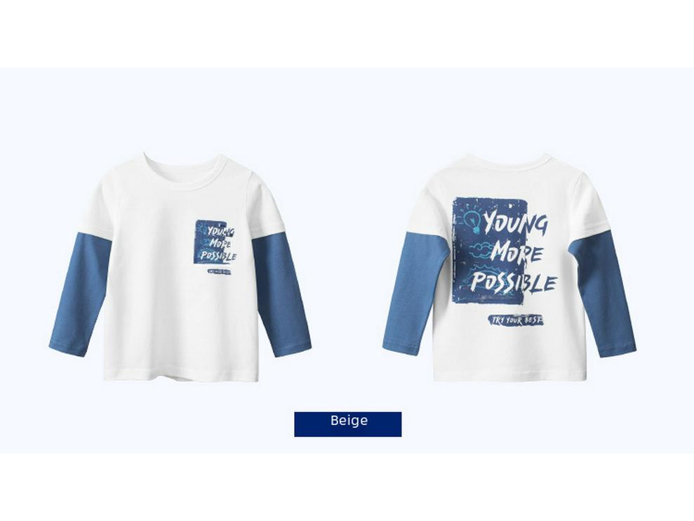 27kids 2024 Autumn Korean-Style Boys' Long-Sleeve T-Shirt