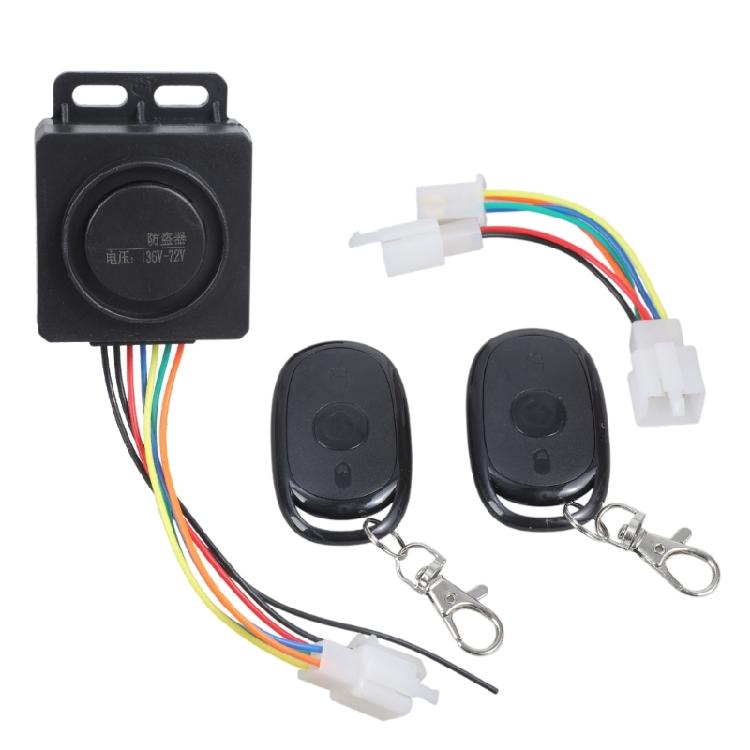 אזעקת אופניים חשמליים/תלת אופן 120db 48V-72V מערכת אזעקה אוניברסלית נגד גניבה עם שלט רחוק אזעקה לאופניים חשמליים/קטנועים