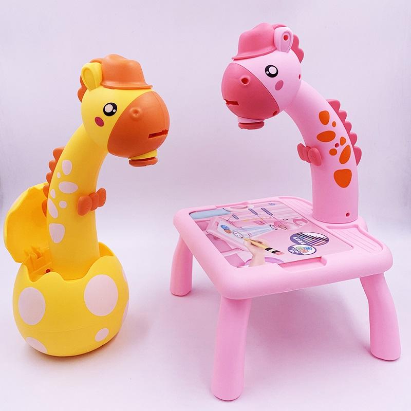 Mini Led Projector Art Drawing Table Light Toy for Children Kids Painting Board Small Desk Educational Learning Paint Tool Craft