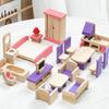 Dollhouses Decoration Living Room Bedroom Scene Miniature Furniture Model Set for Kids Pretend Play Interaction Toy