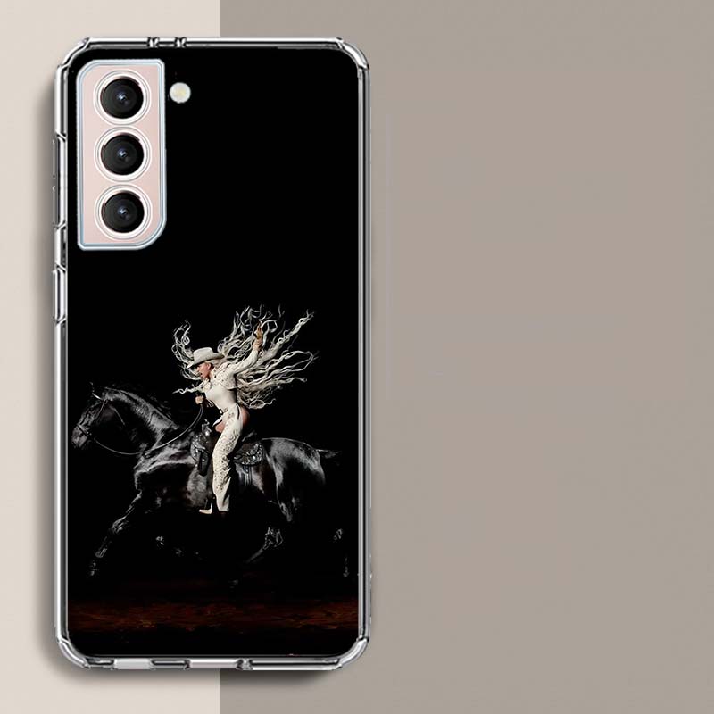 Singer Beyonce Cowboy Phone Case For Samsung Galaxy S25 Edge S24 S23 FE S21 S20 S10 Plus S22 S26 Ultra Cover Clear Cases TPU Cap