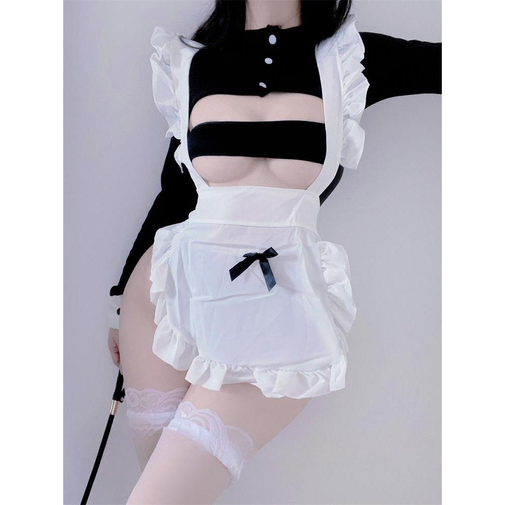 Japanese Lolita Sexy Costumes Maid Uniform Role Play Cute Sweet Schoolgirl Uniform Stage Show Costume Lingerie Exotic Outfit