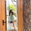 French Vacation Island Collar Lazy Atmosphere Tutu Skirt Sexy Backless Suspender Short Skirt Zixia