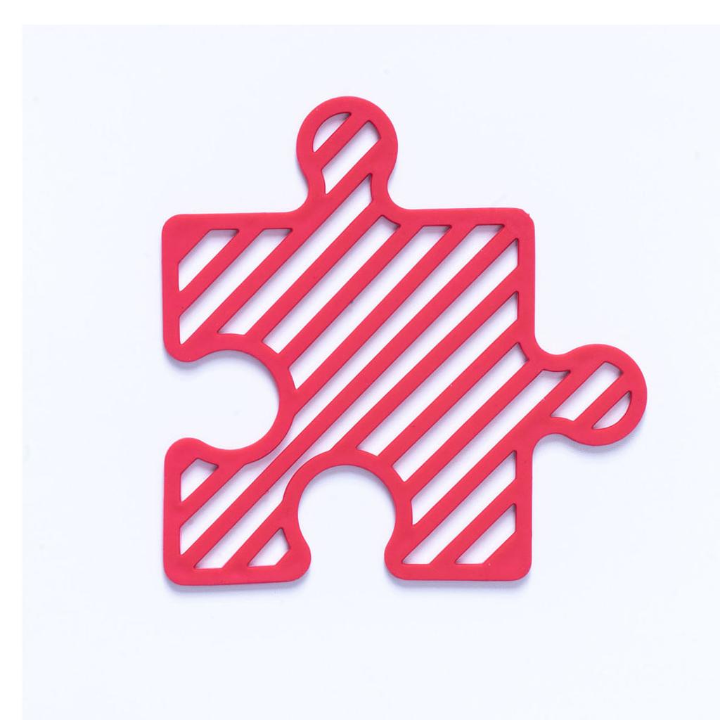 1PCS Silicone Puzzle Coaster Reusable Heat Insulation Anti-slip Coffee Hot Pad Cup Mat Table Protector Kitchen Items Accessories