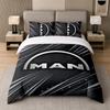 3Pcs Bedding Setman Truck Soft Bed Sheet and Two Pillowcases Home Bedroom Decor