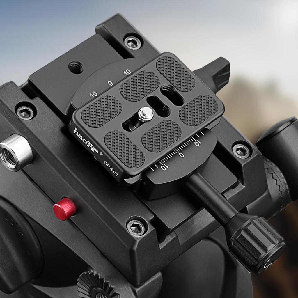 Haoge Quick Release Plate QR Clamp Adapter Converter for Specific Manfrotto Sachtler Benro Sirui Tripod Fluid Video Fits 501PL RC3 RC5 NG Heads
