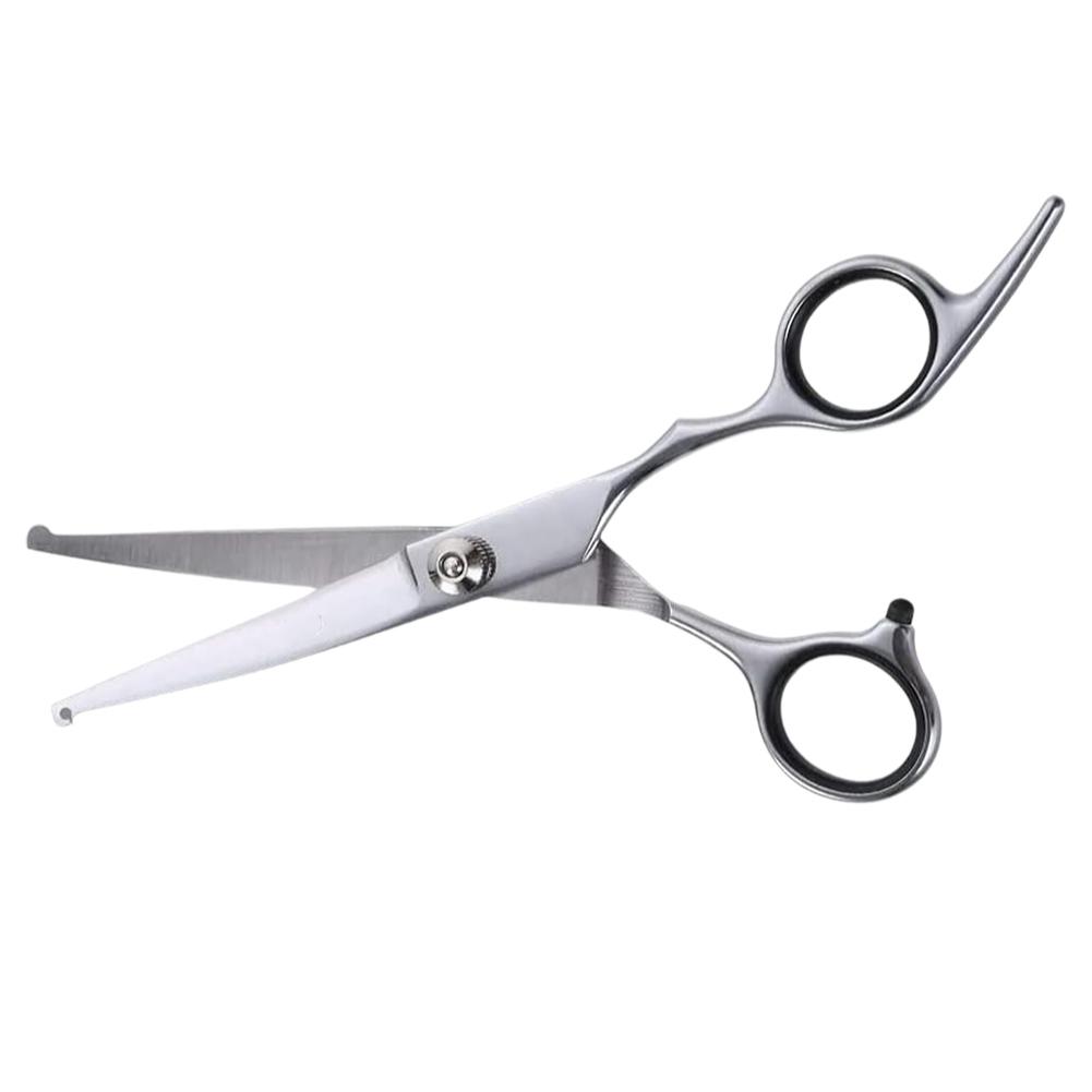 Dog Grooming Scissors Stainless Steel Curved Pet Scissors Dogs Shears Safety Round Head Pet Hair Cutting Scissors Tijeras Puppy
