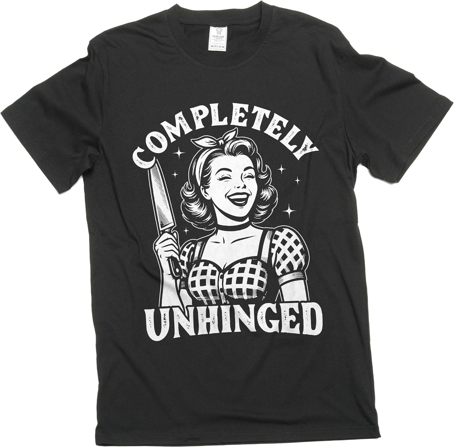 Funny Halloween T-Shirt Completely unhinged Humorous Wife Gift Tee Shirt S разноцветный
