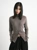 Piiipi Cross Button Jersey Shirt_Mauve