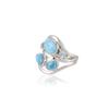 Larimar & Blue Topaz Ring: 925 Sterling Silver Gemstone Jewelry
