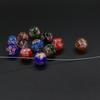 10Pcs DIY Charms Handmade Lampwork Glass Beads Round Flower Isolation Beads 14mm For Jewelry Making DIY Pendants Necklace Earrings Accessory
