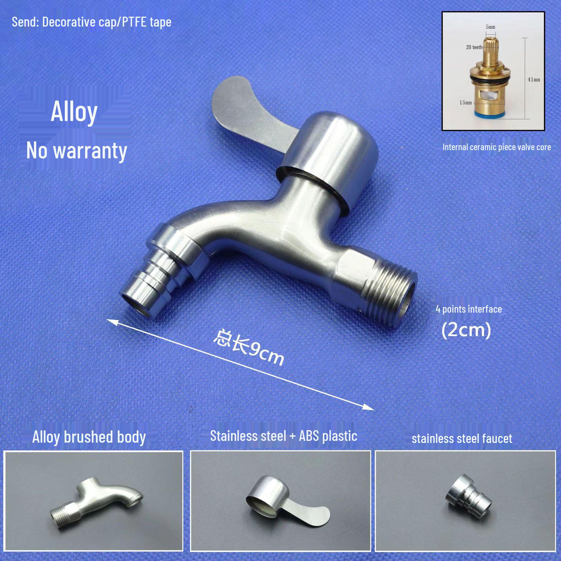 304 Stainless Steel Quick-Open Mop Sink Faucet 4-Point for Household & Washing Machine