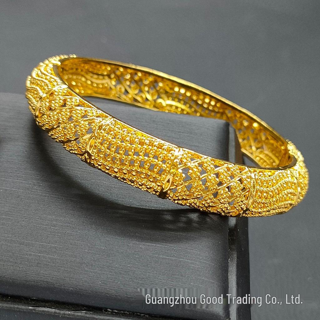 24k Gold Vietnamese Sand Bracelets for Women – Elegant Bridal Jewelry