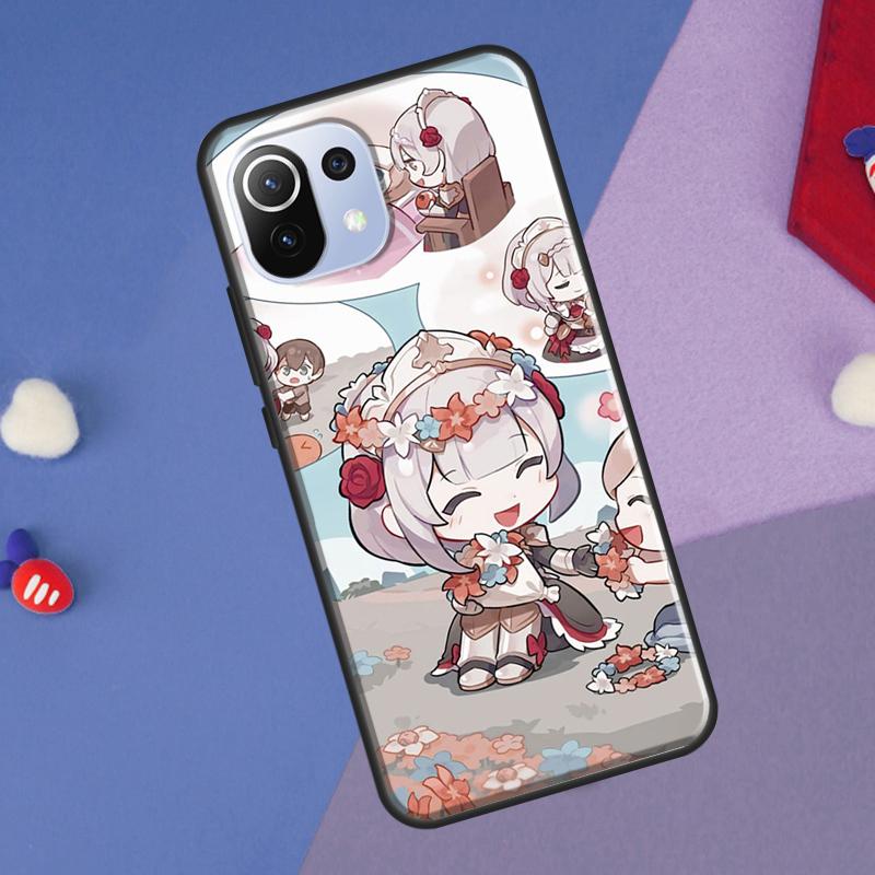 Genshin Impact Chibi Cover For Xiaomi 14T Pro 11T 12T 13T 13 14 Ultra POCO X7 Pro X3 X5 F3 F5 F6 M6 X6 Pro Case
