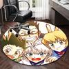 1pc Anime Cartoon Design Round Carpet Office Chair Mat