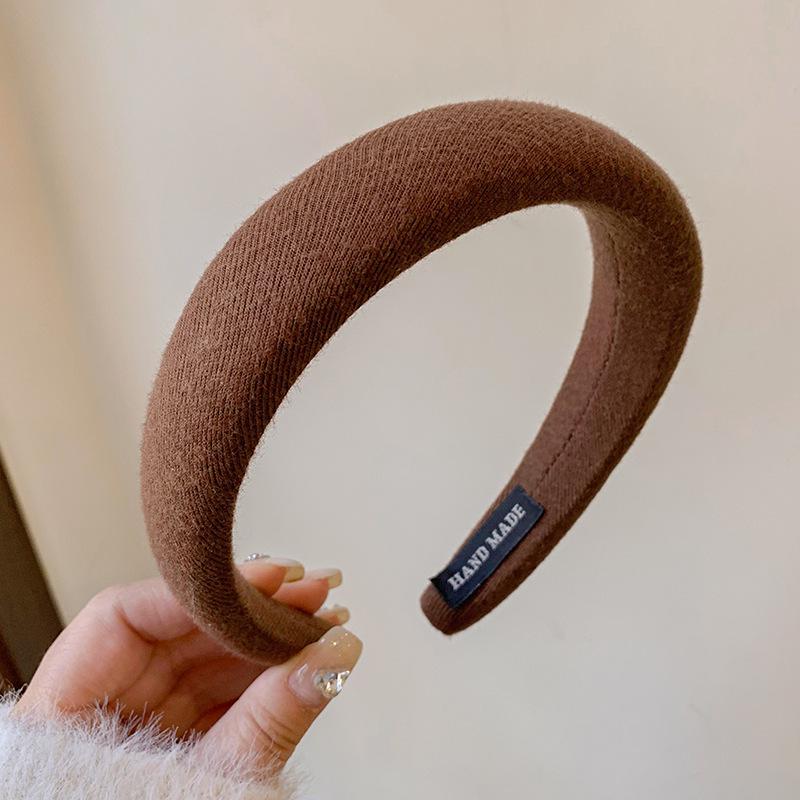 

Хаки Овальная Женская Повязка на Голову с Высокой Тульей - Широкая, Элегантная, Аксессуар для Волос Net Red Осень/Зима