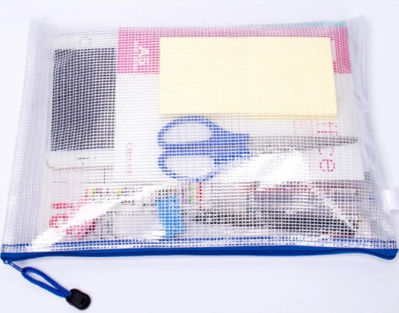 

1Pcs A3 A4 A5 A6 Waterproof Plastic Zipper Paper File Folder Book Pencil Pen Case Bag File Document Bags Office Student Supply A6 11CMX22CM