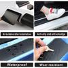 MAXMILO 4Pcs Car Door Sill Protector Reflective 4D Carbon Fiber Leather Sticker Decoration Door Entry Guard Accessories Compatible with Colo4x4rado