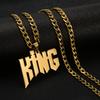 Customized Names Pendant Necklace Stainless Steel Personalized Jewelry Cuban Thick Chain for Men Women Detachable Necklace Gift