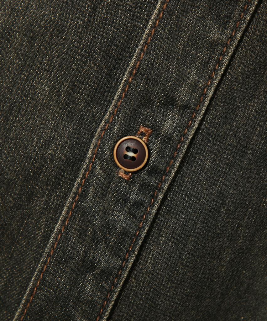 Dimiteulibeullaeg Cutoff Denim Work Shirt_Dust Black