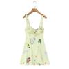 Summer New French Sweet Small Fresh Childlike Printing Three-dimensional Chest Support Mini Skirt Suspender Dress Women