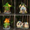 Solar-Powered Resin Fairy Garden Lamp 