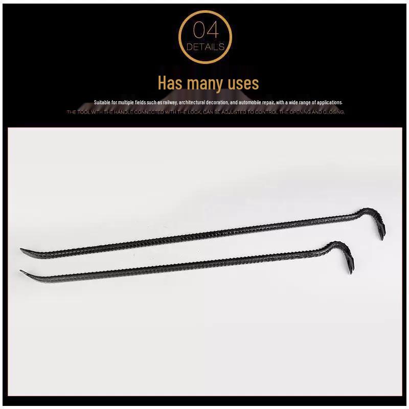 7-Shaped Flat Head Pry Bar: Woodworking Nail Puller & Formwork Removal Tool