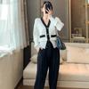 Autumn Long Sleeve V-neck Knitted Sweater Jacket Women's Cardigans Winter Slim Fit Single Breasted Sweater Cardigan Elegant Solid Lady Knitwear 25332