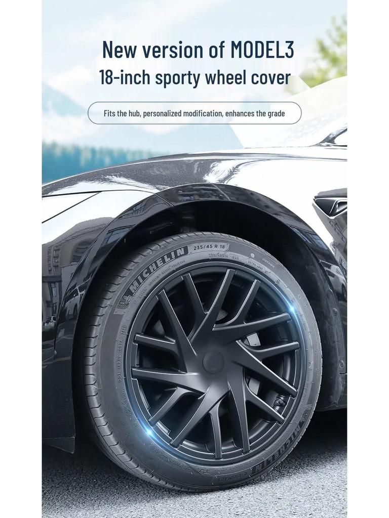 18-Inch M3 Tesla Wheel Protection and Decorative Cover Ring