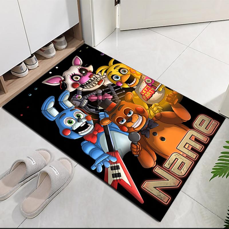 Custom Name Freddy Printed Carpet, Rug for Office Chair Living Room Bedroom Kitchen Room Decor Gifts.