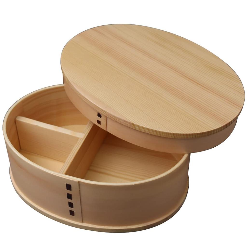 NEW Wappa Single Tier Bento Box Natural Current Model J-kitchens 18×13.5×6.8cm