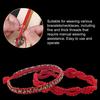 Wood Bracelet Jig with Scale Adjustable Length Bracelet Maker Kit DIY Hand Knitting Tool Bracelet Braiding Jig with 2 Clips for Belts Lanyards