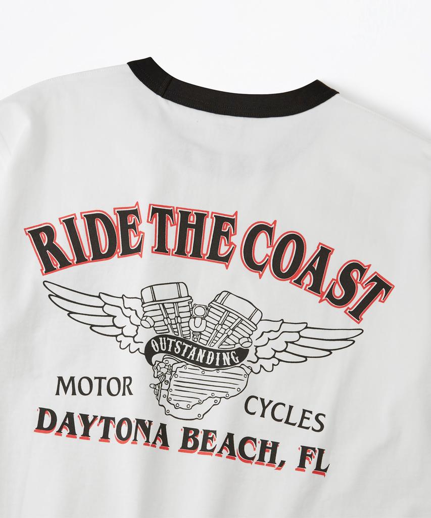 OUTSTANDING Mot Series Tee(Ride The Coast)_Off White