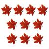 10PCS Bright Fabric Maple Cutouts Fall Party Decoration Supplies X3UC