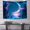Enchanted Moonlit Tapestry With Floral Archway For A Dreamy Bedroom Decor