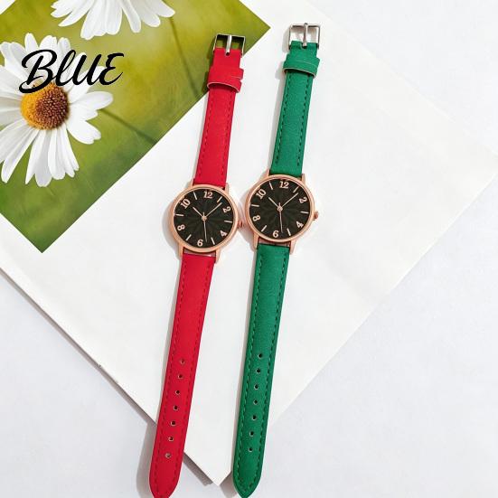 Alloy Case Watches Women Faux Leather Strap Watch Round Dial Quartz Casual Formal Wristwatch Ladies Wristwatch Gifts for Her