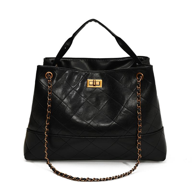 Fashion Tote Bag Summer Retro Temperament Stray Commuter Bag Large Capacity Chain Single Shoulder Armpit Bag Women