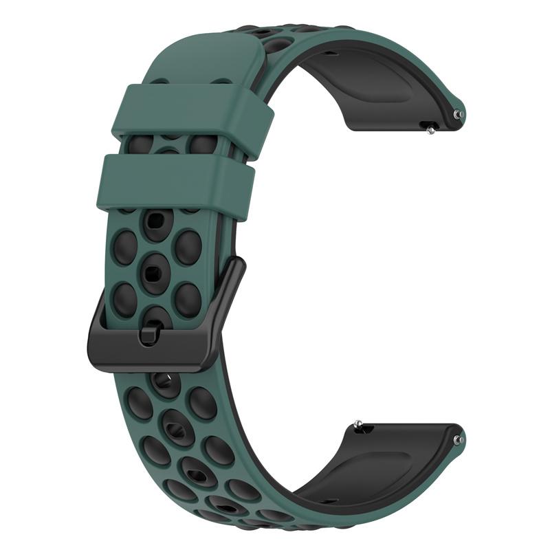 For Samsung,Huawei,Huami,Garmin,Polar Universal Watch Strap Silicone 22mm Watch Band with Multi Round Holes